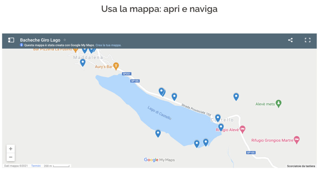 Mappa Bacheche Giro Lago